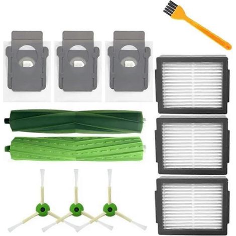 Brosse latérale principale, filtre HEPA et sac à poussière pour iRobot Roomba I3, I4, I6, I7 et E7