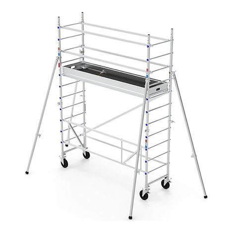 Echafaudage roulant aluminium - Hauteur de travail max 4.00m - TOS224L (1/5)
