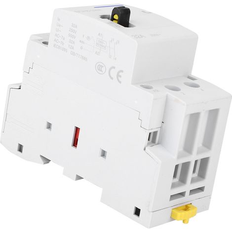 Contacteur CA domestique 2P32A avec fonction de commande manuelle pour installation électrique de bâtiment 230V (1NO1NC) (1/5)