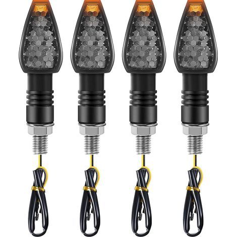 Lot de 4 clignotants LED 14 LED 12V pour moto (1/5)