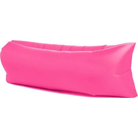 Polyester premium rouge rose 190T (20070cm) Canapé gonflable d'extérieur, matelas pneumatique, fauteuil inclinable une place, coussin de canapé portable pour le camping et la sieste (1/5)