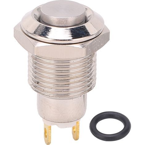Bouton-poussoir momentané, interrupteur de démarrage par pouce, marche/arrêt, tête ronde haute en métal étanche, 10mm, 3V (1/5)