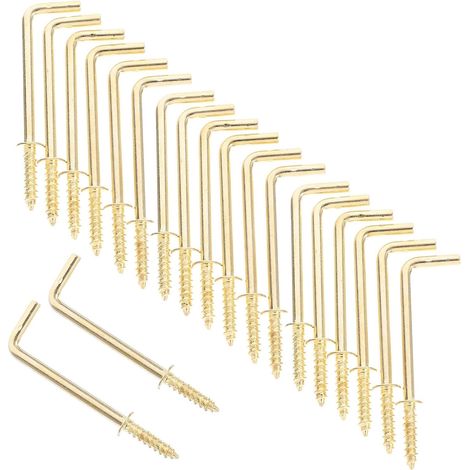 30 crochets garage, acier, doré, pour outils et accessoires (1/5)