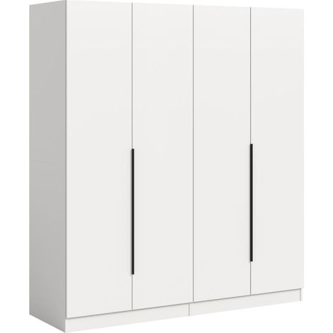 Kopenhagen Kleiderschrank 4 Türen weiß.
