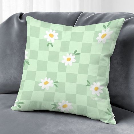 Housse de coussin plantes fleurs, décoration maison élégante,50×50cm (1/5)