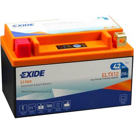 Batterie moto YTX12-BS Exide Lithium Li-ion 12V 3.5AH 210A ELTX12