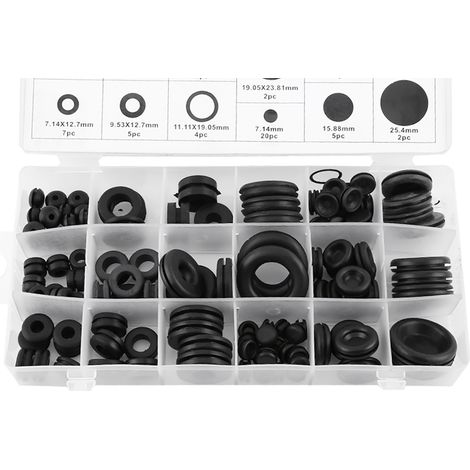 125-teiliges Set aus Gummidichtungen und Spritzschutz in 18 verschiedenen Größen, inklusive eines Dichtungssets für elektrische Kabel (1/5)