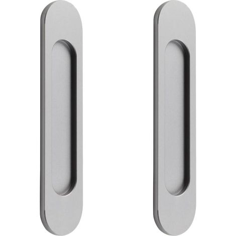 Poignée de porte coulissante ovale autocollante, sans poinçon, adaptée aux portes de grange coulissantes, fenêtres, placards (18 cm gris)