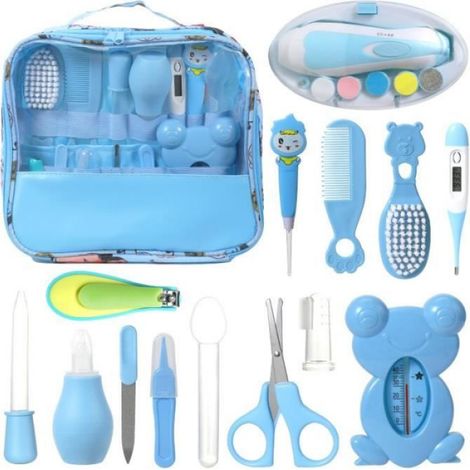 Trousse De Soins Bébé - Kit Toilette Bébé 21 Pièces - Pour Nouveau-Né Et Premiers Soins - Rouge