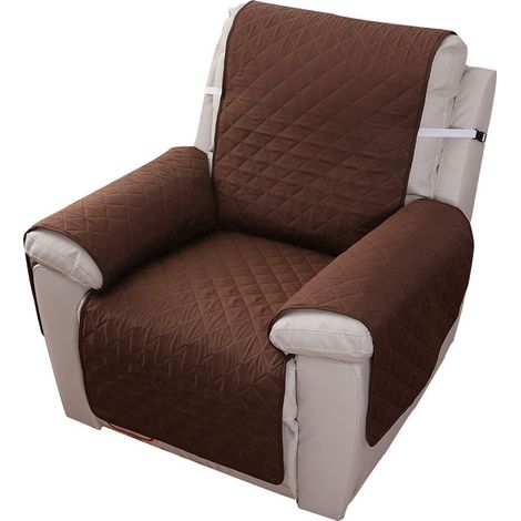 Housse Fauteuil Relax 1 Place, Housse de Canapé Protecteur Inclinable Imperméable pour Chambre (Café 55×200) (1/5)