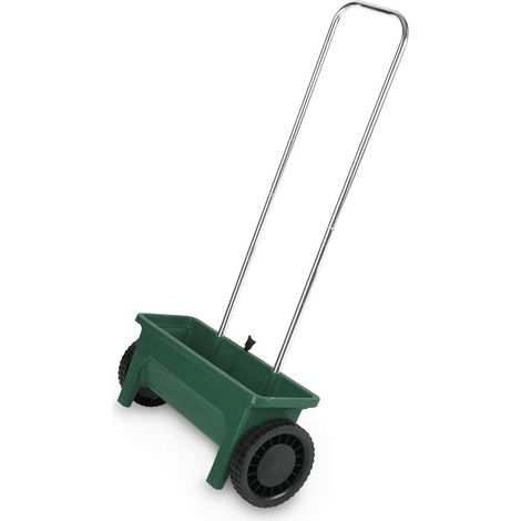 Carrello concimatore da 12 lt con ruote, spargi concime e sale seminatore manuale (1/3)