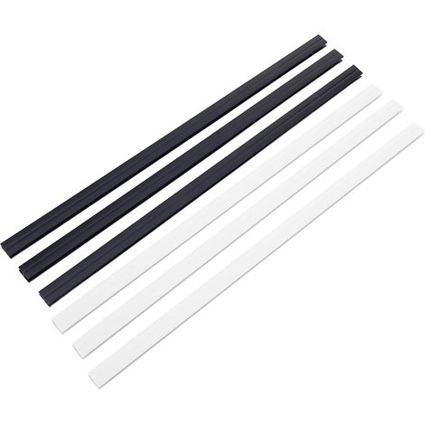 Rangement capsules café fixation murale sous meuble vertical horizontal bandes de rangement PVC 3 noirs + 3 blancs (1/5)