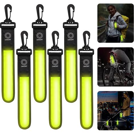 LED Flashing Light Reflective Bag Pendants,Safety Light,Reflectors for Kids(4pcs) (1/5)