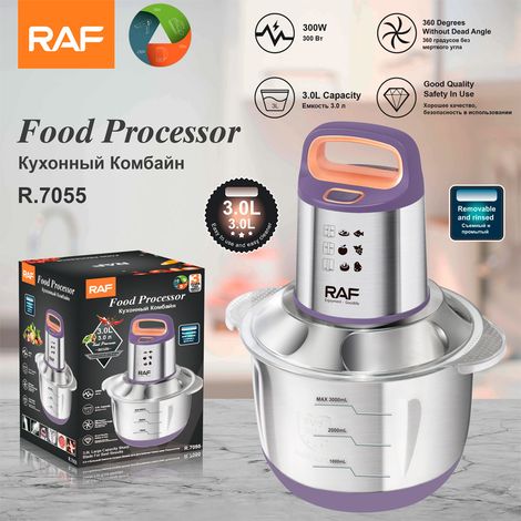 Hachoir à viande aux normes européennes - Usage domestique - Broyeur à poudre - Robot culinaire - Robot pour aliments pour bébés - 3 litres (1/5)