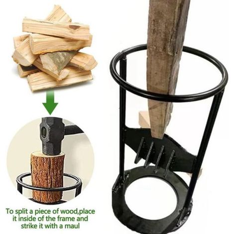 Fendeur À Bois - Acier Moulé - Pour Bois De Chauffage - Fixation Sur Souche - 1 Pièce (1/5)