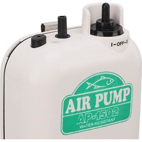 Pompe à air d'aquarium - GOTOTOP - Pompe à air à oxygène - Alimentation par batterie - Blanc (1/4)
