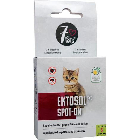 7Pets Ektosol EC Spot-On für Katzen, S - 3x 0,7 ml (1/2)