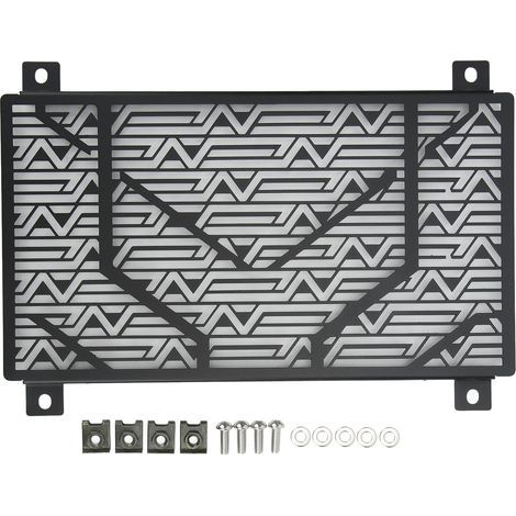 Grille de radiateur de moto en acier inoxydable, couvercle de réservoir d'eau de remplacement pour NINJA 250 300 400 2018 + (noir). (1/5)