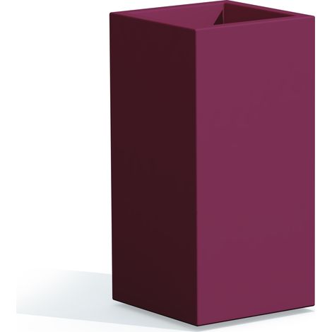Harz-Blumentopf h 80 mod. Cube Top 40x40 Violett