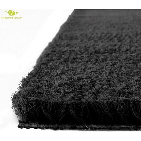 TAPIS D'ENTRÉE EN COCO PAILLASSON FIBRES EN COCO NATUREL – EFFET NETTOYANT 17MM - 145 cm x 90 cm - Anthracite. (1/3)