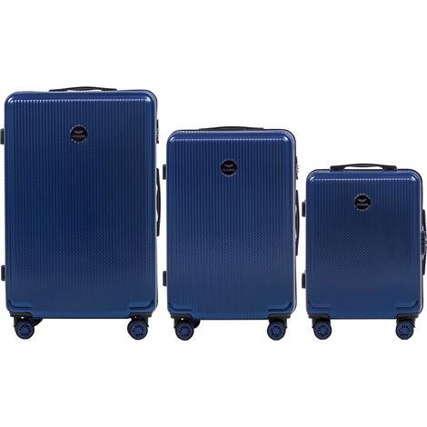 Juego de 3 maletas Wings PC African Eagle 2.0 color azul oscuro