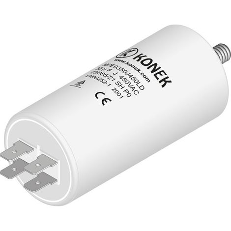 Kondensator-Motor-Kondensator 35uf 450vac 45x92mm Faston + M8 Konek 35mf450v/faston