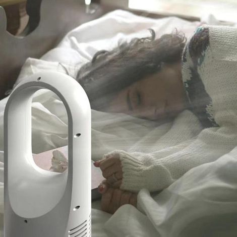 Mini Ventilateur Portable Petit Ventilateur Personnel muet sans Feuilles,Petit Bureau Personnel à 6 Vitesses, Ventilateur Rechargeable USB Maquillage (1/5)