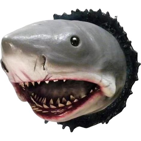 Sculpture Murale en Forme de Requin - 12 x 9 x 9 cm - en résine - (1/5)