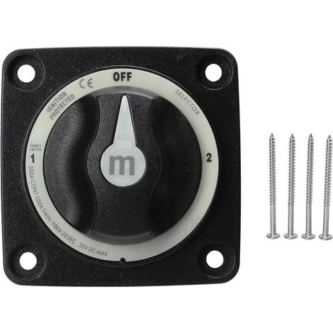 Battery Switches, Battery Selection Switch 300A Marine Battery Cut Off Switch 3 Position for Motorhome Boat (1/5)