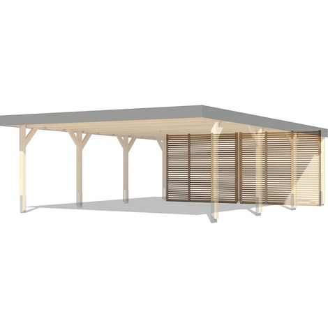 Rückwand Doppelcarport/ Lam. B.5,40xH.2,00m naturbelassen
