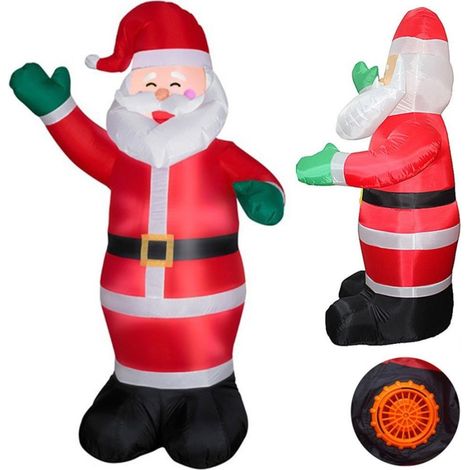 Trade Shop - Santa Claus Hinchable Con Bomba De Aire Integrada 90x60x40cm - (1/4)