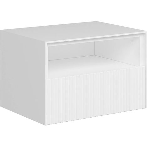 Comodino sospeso - MDF - Bianco - CALDRIN (1/5)