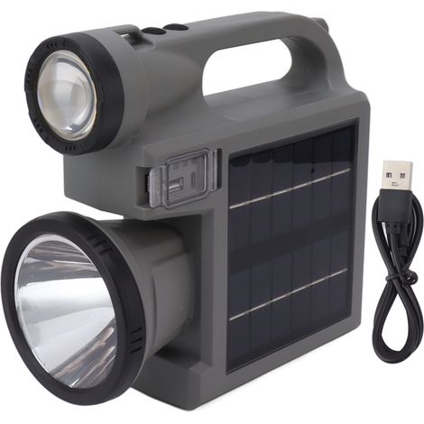 torche solaire portable avec projecteur LED et panneau (1/5)