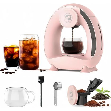 Mini Q Americano Caffeebrühhe One Cup Caffeebrühhe avec filtre à café 120-240 ml Rose Machine à café électrique (1/5)