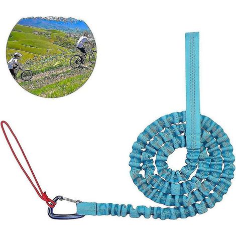 Corde de remorquage élastique pour vélo enfant, sangle de remorquage bleue (1/5)