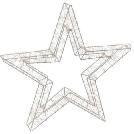 Stella luminosa a LED a luce calda, con Timer e adattatore, per esterno -Ø 80 cm (1/2)