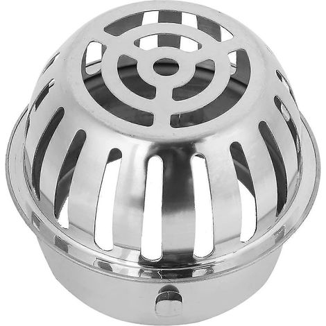 Scarico a pavimento rotondo in acciaio inox da 110 mm (4 pollici) per bagno, cortile o balcone. (1/5)