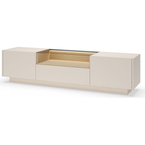 Mobile TV, beige + rovere cremona, 176,4 x 43,4 x 39,5 cm