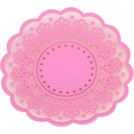 Tapis En Silicone Dentelle Sous-verre Pour Tasses De Thé Protection Table Cuisine Rose Lot De 4 (1/5)