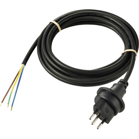 Sygonix SY-5768436 Strom Anschlusskabel Schwarz 5 m (1/2)