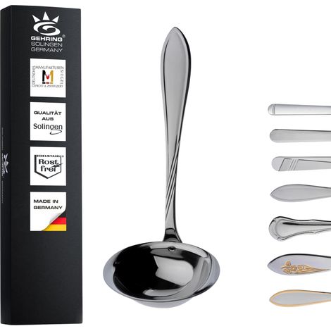 Cuillère à sauce Louche pour sauces et soupes Couverts en acier inoxydable Louche à sauce Passe au lave-vaisselle Fabriqué en Allemagne (1/3)