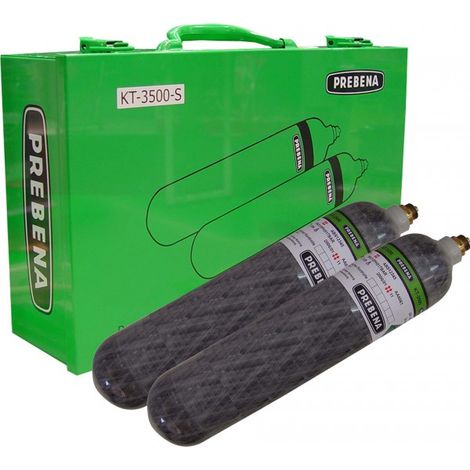 Prebena Mobilo 2x1,5 Liter KT-3500-S wiederbefüllbare PKT Druckluftkartuschen"-"EN13266