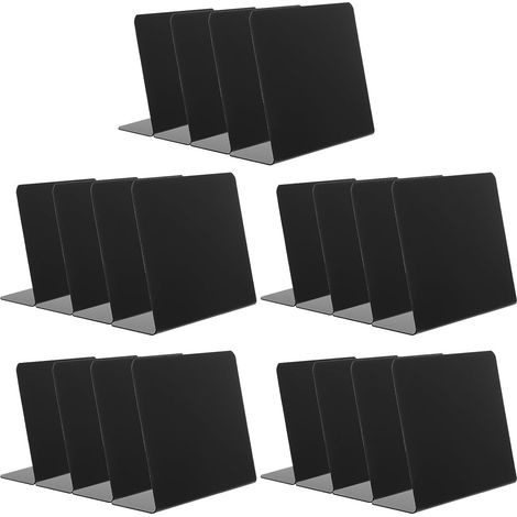 ABOOFAN 20 Unidades Cartel para Precios Borrable de Pvc Negro (1/5)
