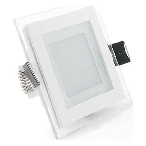 Faretto LED da incasso 6W 450Lm 6000ºK Vetro quadrato 40.000H [GR-MB02-6W-CW] (1/5)
