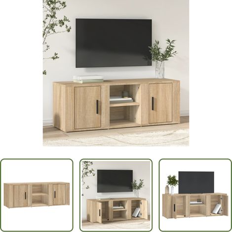 TV-Schrank Sonoma-Eiche - TV-Schrank Sonoma-Eiche 100x31,5x35 cm Holzwerkstoff (1/5)