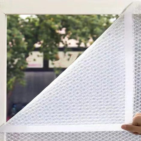 Pluriball, isolante per finestre traslucido e tende impermeabili con nastro adesivo (70 x 130 cm) (1/4)