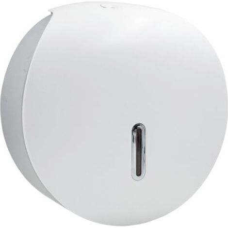 Distributeur de papier toilette rond blanc/gris avec clé 293×298 mm - Deluxe  Tecom (1/2)