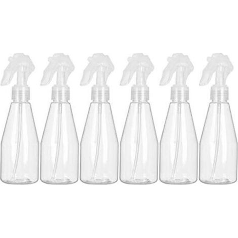 Flacon Spray Vide 200ml, Lot de 6 Vaporisateur Vide en plastique, Bouteille Pulverisateur Vide pour Désinfectant, Jardinage, Nettoyage (1/5)