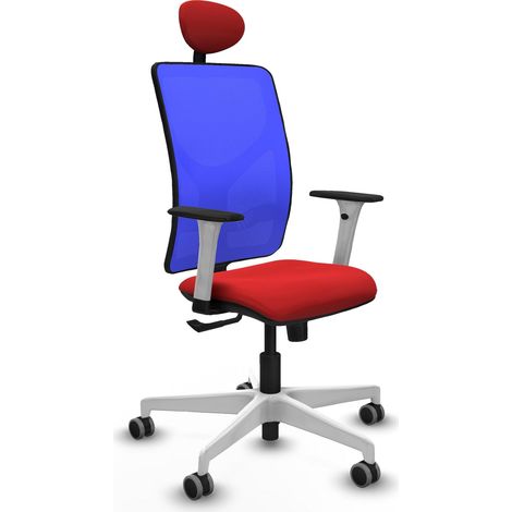 Sedia da ufficio piqueras y crespo Motilla blu rosso rete similpelle (1/2)