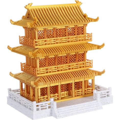 élégante de pavillon en plastique doré à trois niveaux au (1/5)